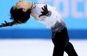 画像　羽生結弦　もっこり　ピチピチ衣装　股関　薄紫衣装